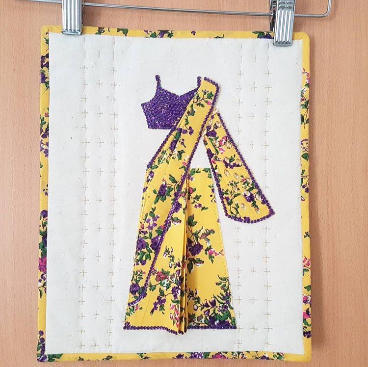 Mixed media mini quilt